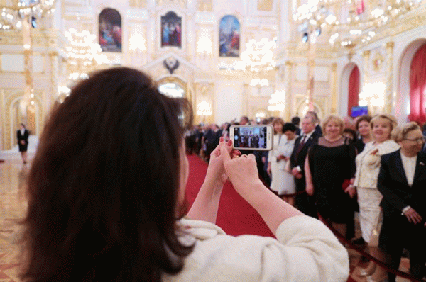 Приглашенные на церемонию инаугурации президента РФ Владимира Путина.